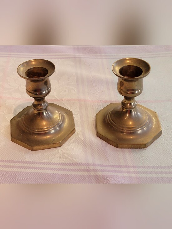 Other - These are mid-to-late 20th-century vintage solid brass candlesticks